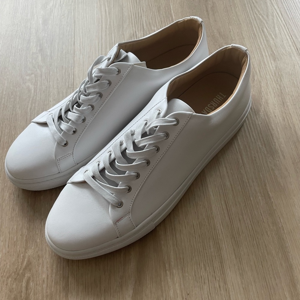 NEW Thursday Sneakers White Leather size 14. Never worn!